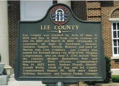 Lee County Sign